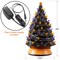 Casafield Hand Painted Ceramic Christmas Tree, 24-Inch Pre-Lit Tree with 148 Multi Color Lights and 2 Star Toppers